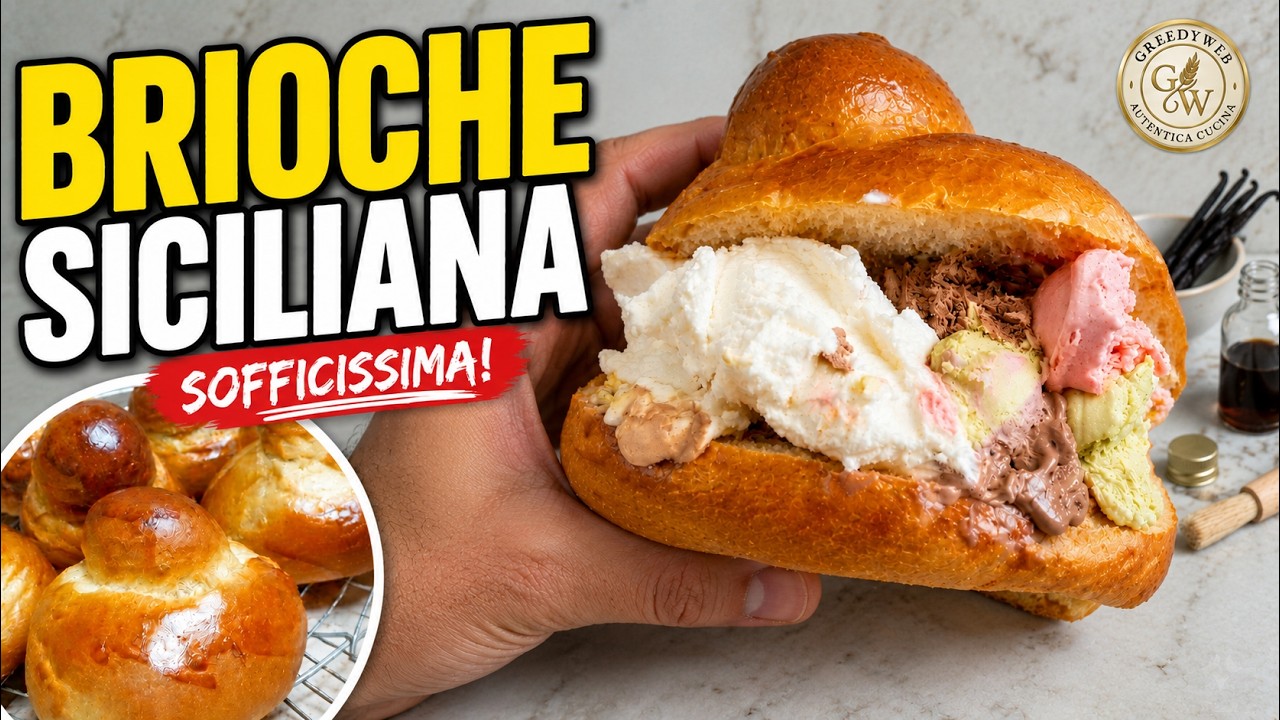 Le Vere BRIOCHE col Tuppo Siciliane! Soffice e Profumata Come al Bar!