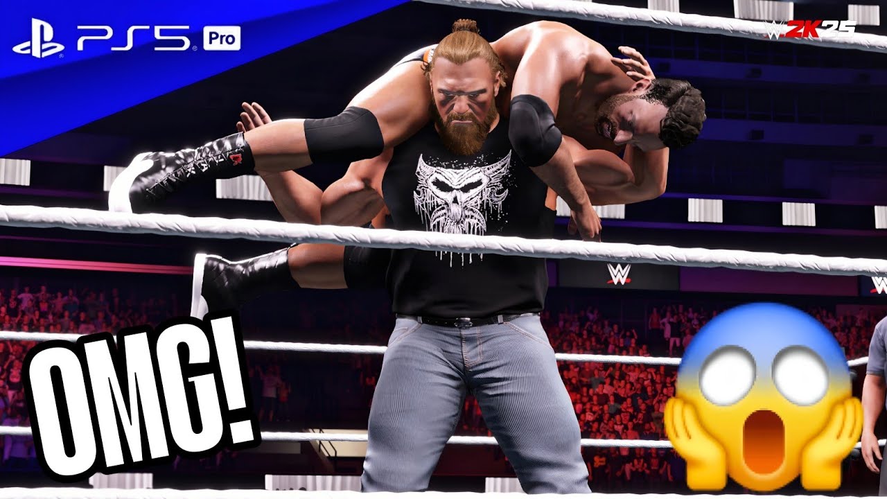 WWE 2K25 - Brock Lesnar vs. LA Knight No Holds Barred Match at WrestleMania 42 | PS5 Pro [4K60 HDR]