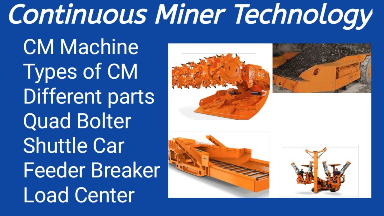 Continuous miner technology # Mechanised mining operations # Mechanised mining  method#UG mining