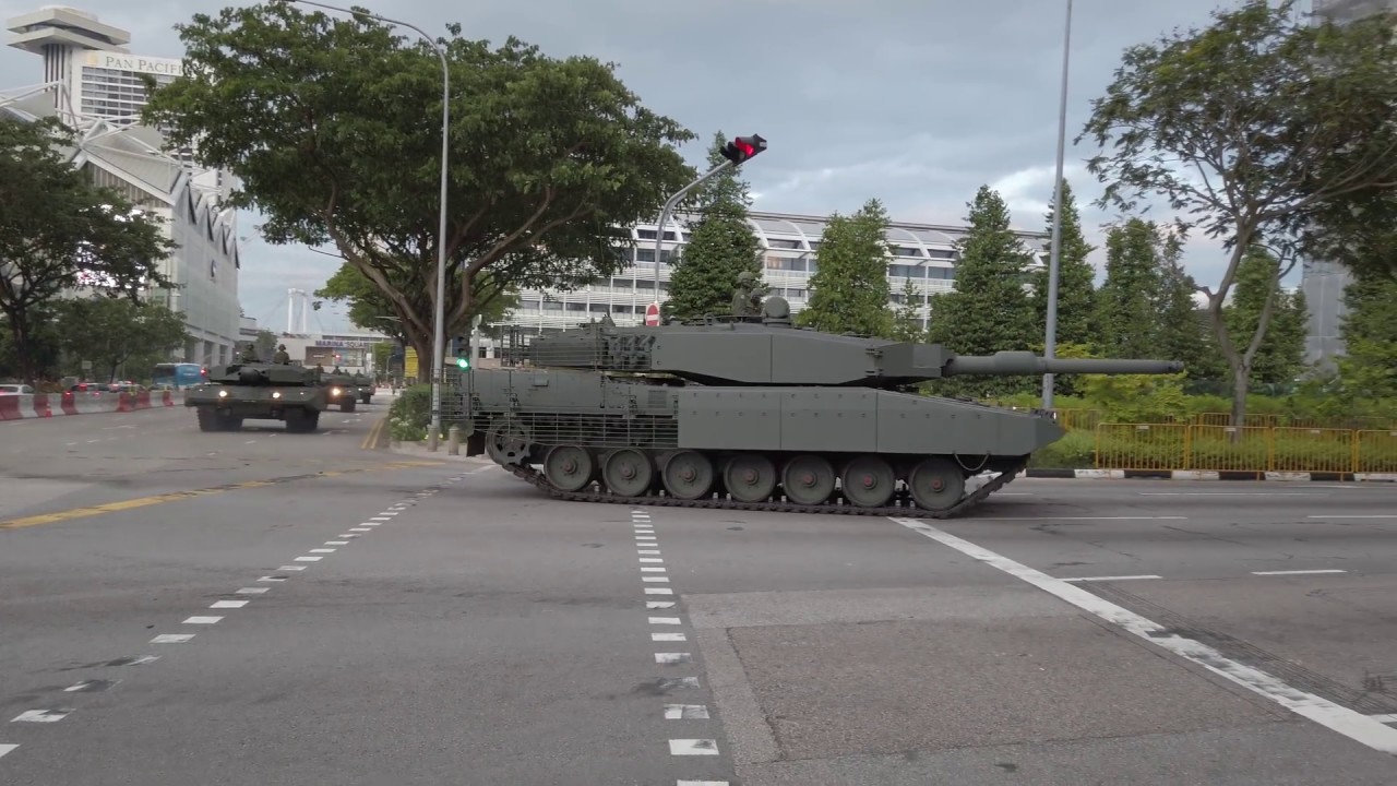 Armoured Tank column Singapore National Day Parade 2019 (4K Video)