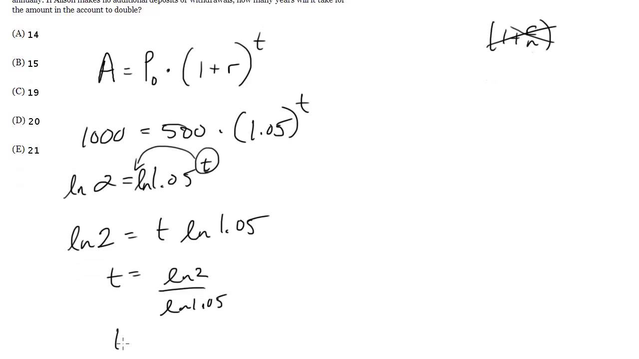 #4 - Compound Interest, SAT Math Level 2