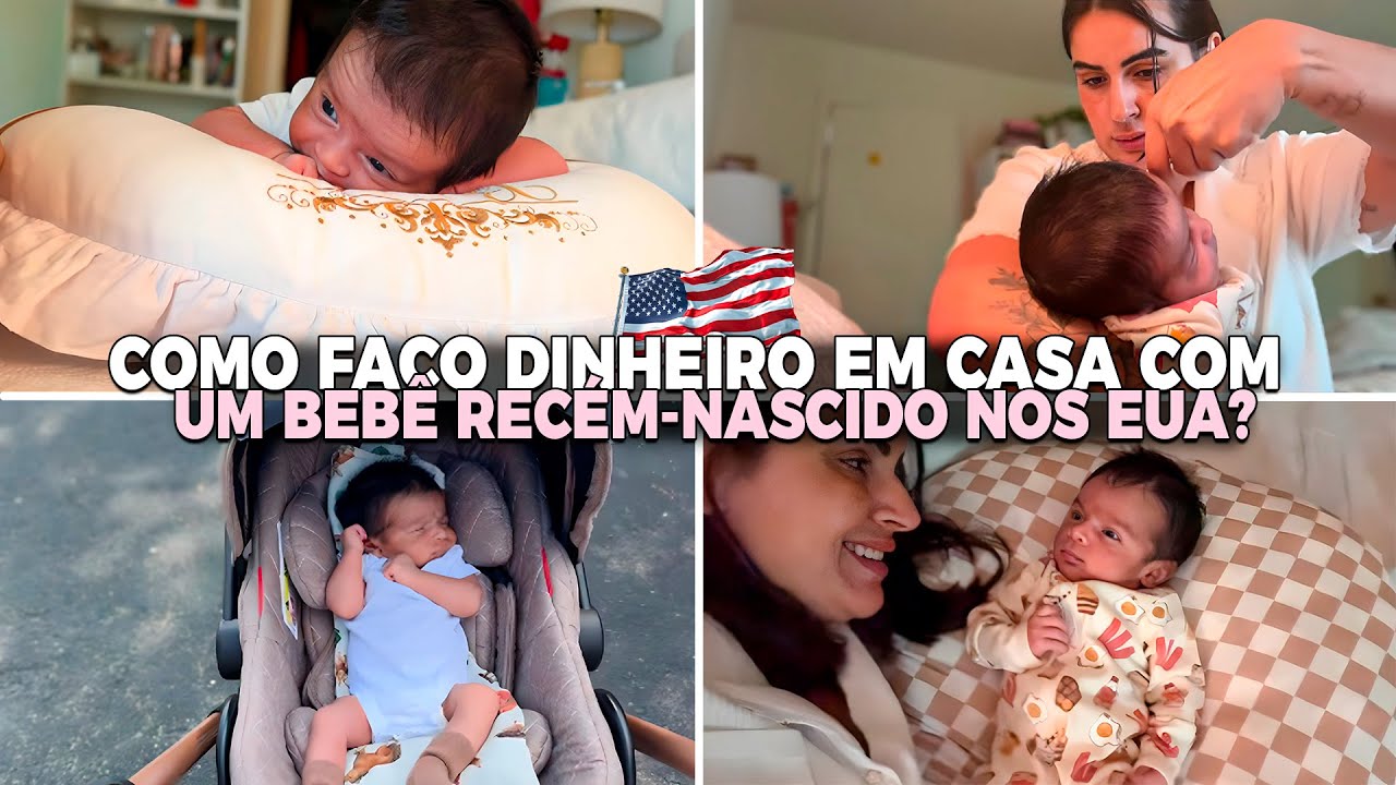 DESCUBRA COMO GANHO DINHEIRO EM CASA COM UM REC&Eacute;M-NASCIDO NOS EUA!