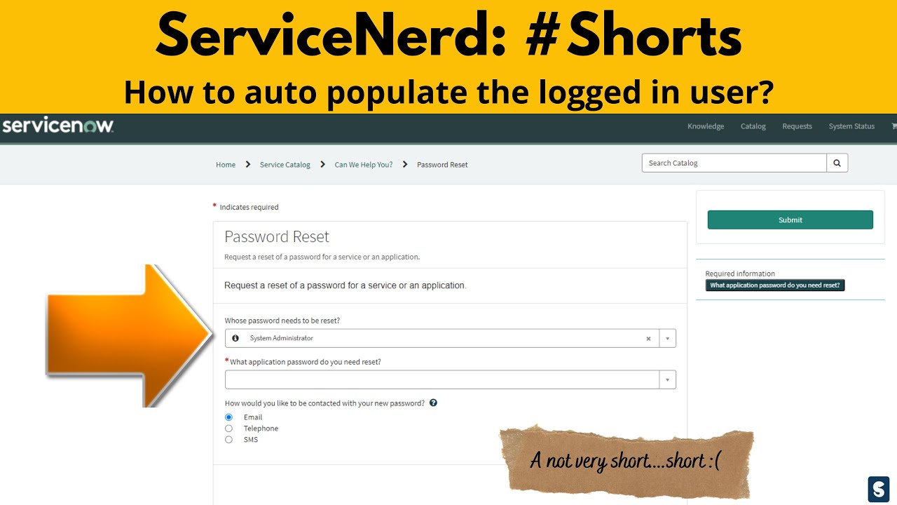 ServiceNow: How to populate user reference field with logged in User. #shorts