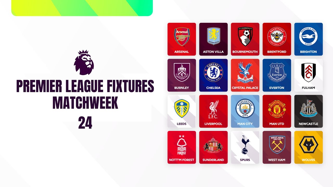 EPL FIXTURES TODAY - Matchweek 24 • EPL Table Standings Today • Premier League Fixtures 25/26