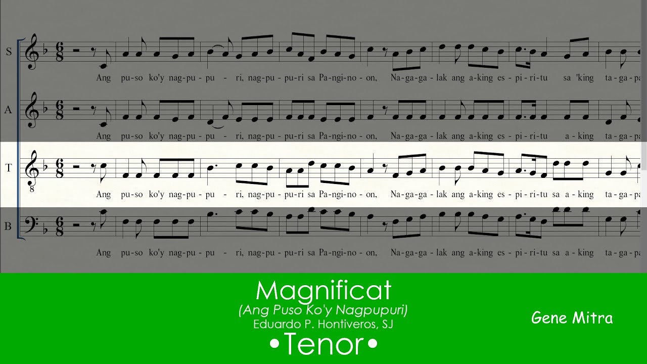 Magnificat Ang Puso Ko'y Nagpupuri • Tenor