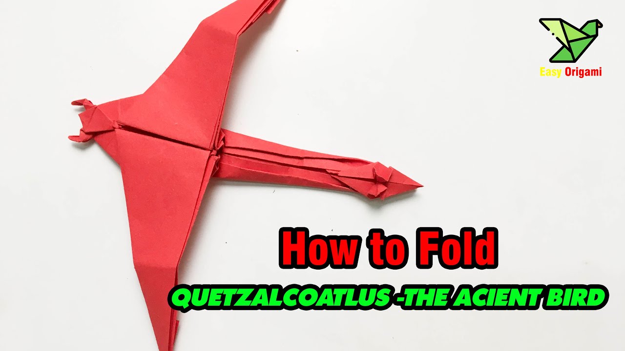 Folding Quetzalcoatlus the acient bird | Folding paper acient bird easy