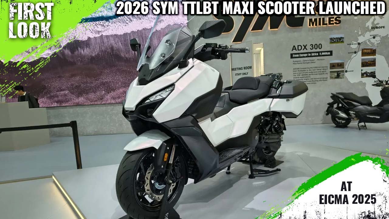 2026 SYM TTLBT Maxi Scooter Launched At EICMA 2025 - First Look - Full Exterior