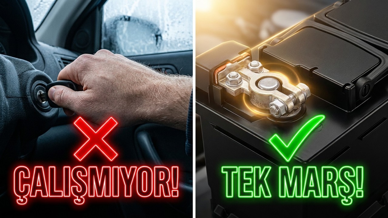 Kışın Arabayı Böyle Çalıştırırsan Motor ve Akü Ömrü Kısalır. Kışın Motoru Bitiren O Hata.(Derleme)
