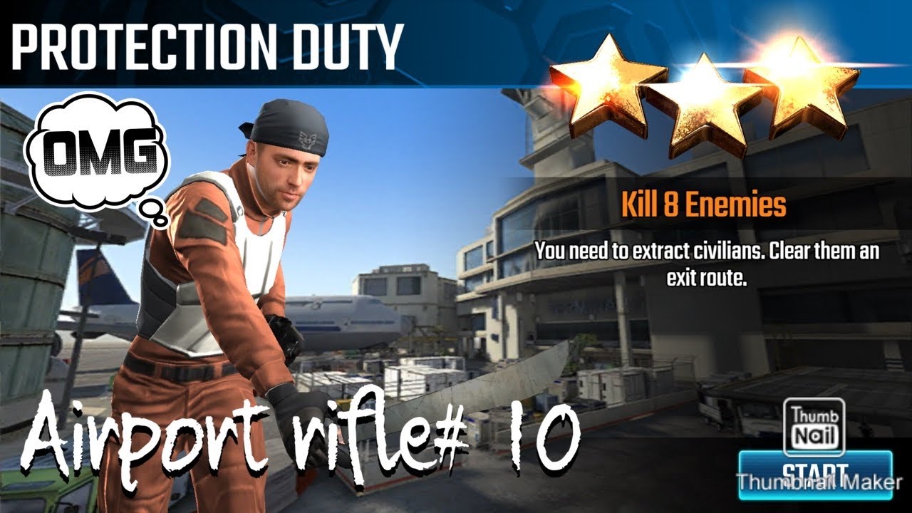 Protection Duty, Sniper Strike special ops mission #10- Airport (rifle/zone 10)