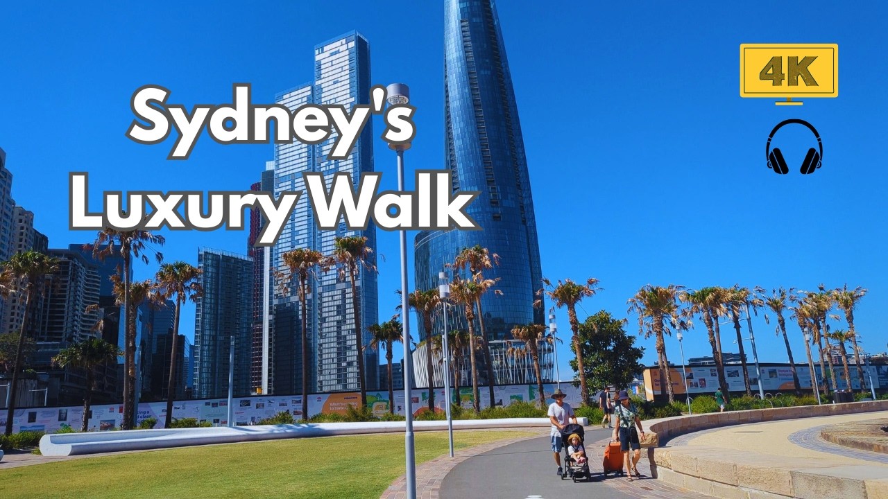 Barangaroo to Darling Harbour Walking Tour 4K | Sydney, Australia Waterfront Walk
