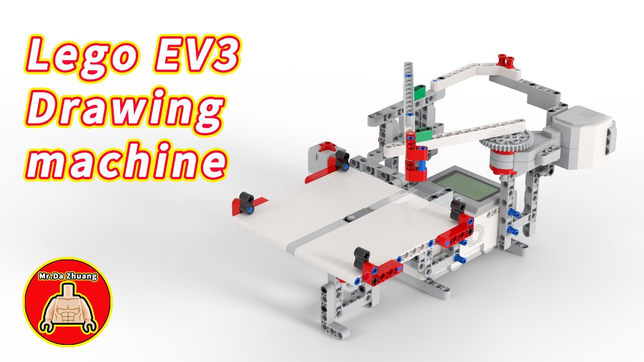 LEGO EV3 drawing machine ( with tutorial ) (Lego ev3 45544+45560 series parts )