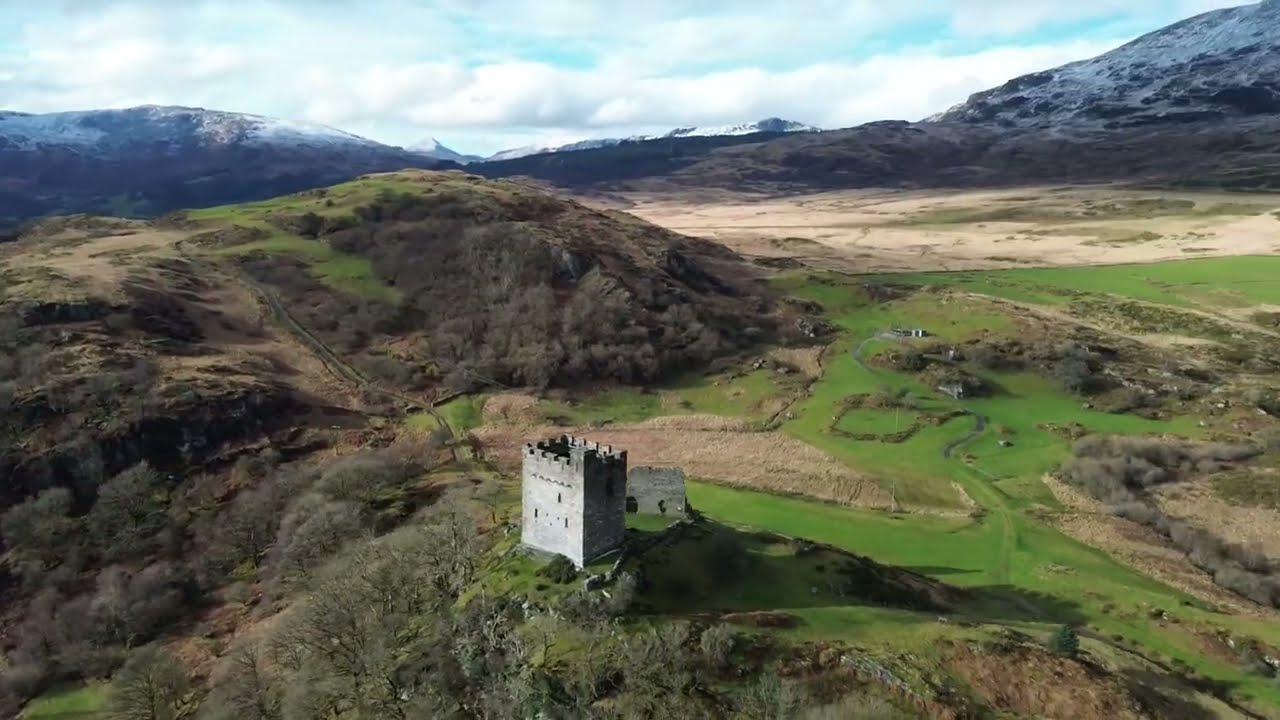 Castell Dolwyddelan Castle, Eryri/Snowdonia, North Wales (DroneShotsWales)