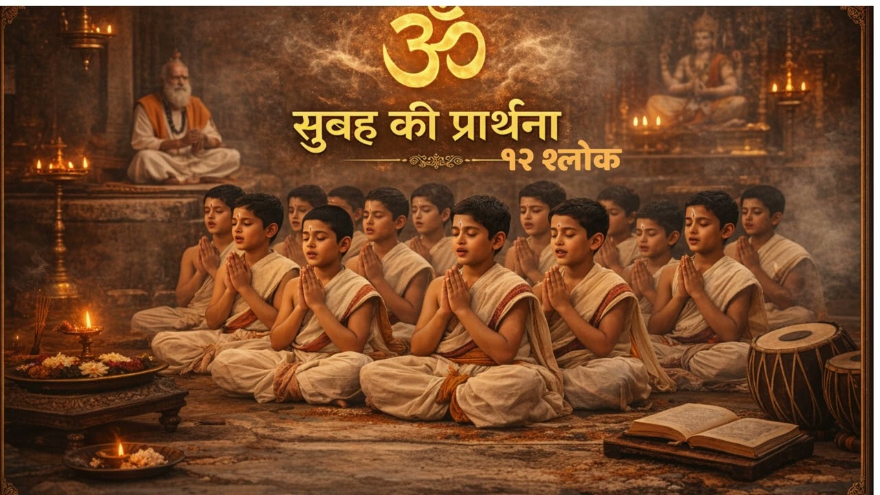 सुबह की प्रार्थना के १२ श्लोक 12 Shlokas of Morning Prayer | Bhakti Song  | Subah Ki Prarthna