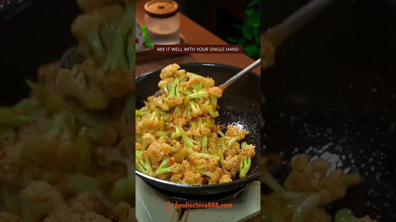 EASY STIR-FRIED CAULIFLOWER RECIPE #recipe #cooking #chinesefood #cauliflower #vegetables