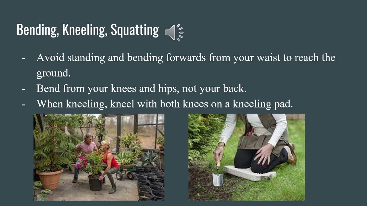 Gardening Safety   Posture