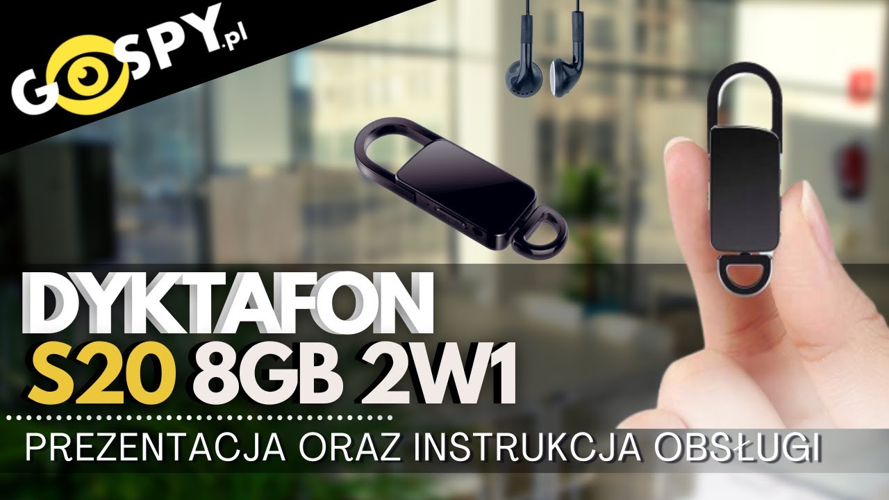 S20 2W1 MINI DYKTAFON SZPIEGOWSKI - PREZENTACJA, TEST DŹWIĘKU I OBSŁUGA - GOSPY.PL
