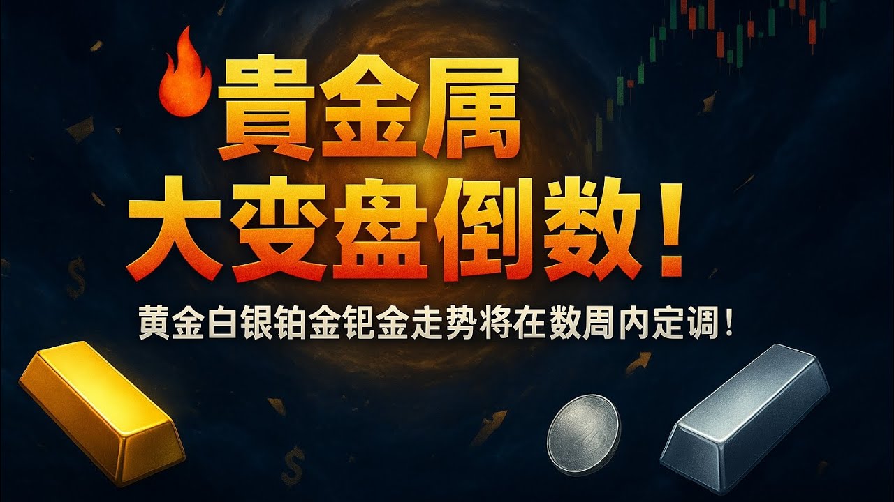 🔥贵金属大变盘倒数！黄金白银铂金钯金走势将在数周内定调！                                  #黄金 #白银 #铂金 #钯金 #贵金属 #避险资产 #大宗商品 #资产重配