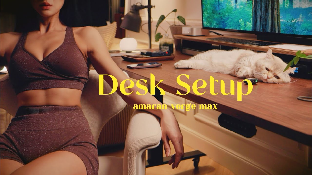 Solid wood style minimalist table setting: desktop lighting creates cinematic Feel