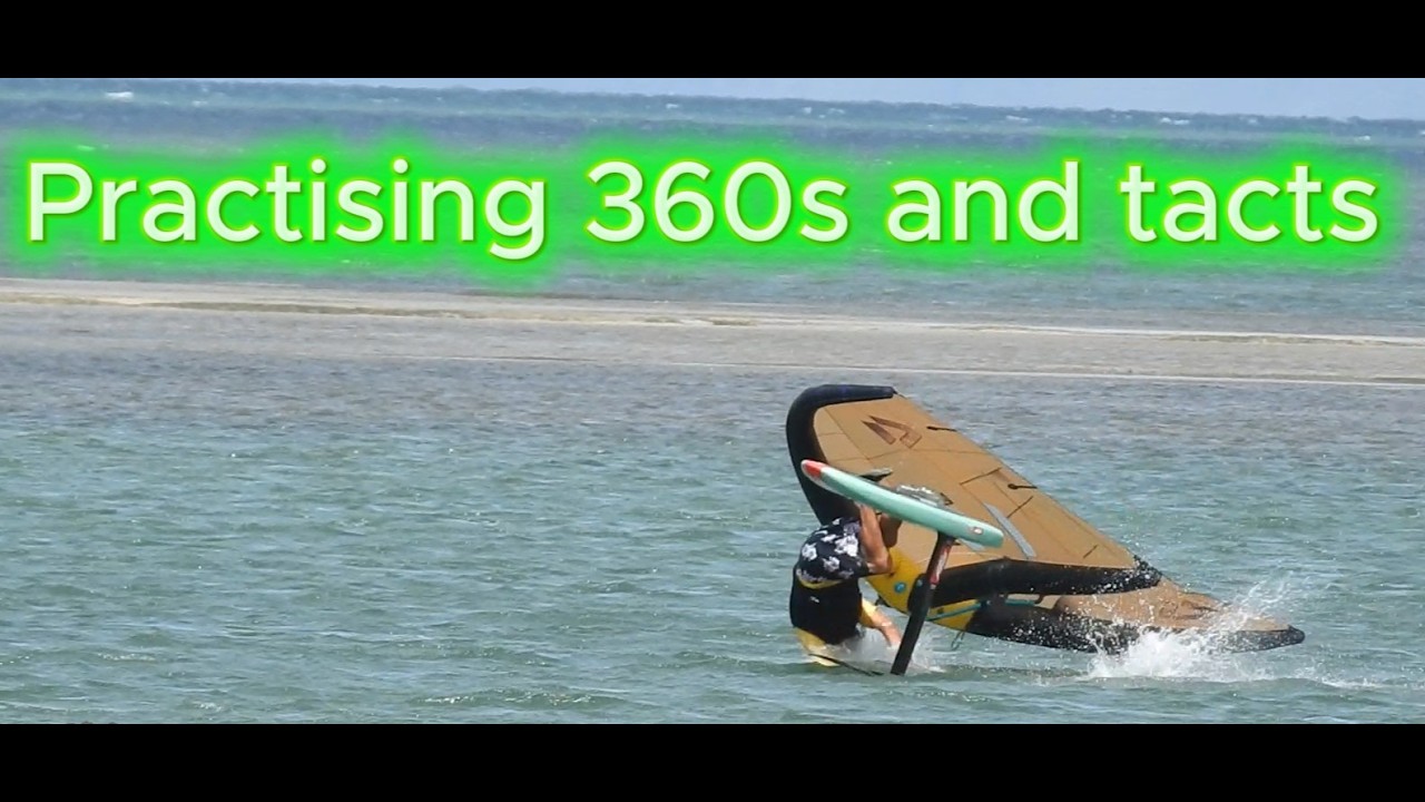 Wellington Point Qld trying some 360s Wing Foiling