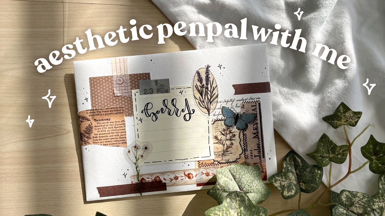 asmr pen pal with me aesthetic ✨ vintage pen pal theme
