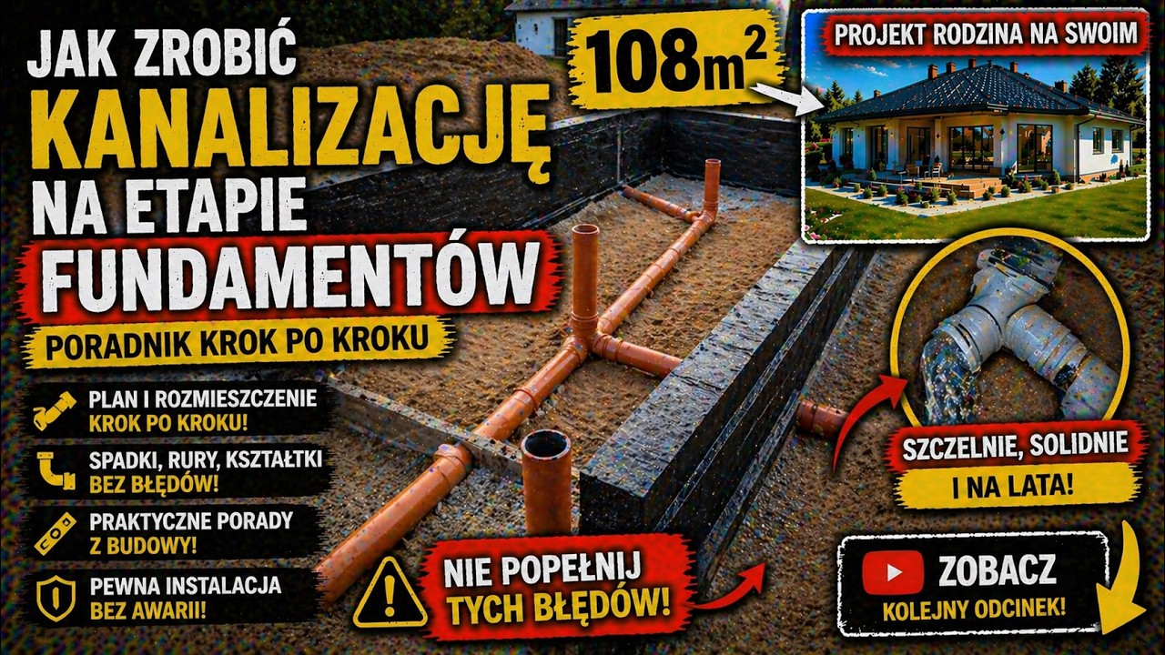 Jak zrobić kanalizację na etapie fundamentów - poradnik krok po kroku