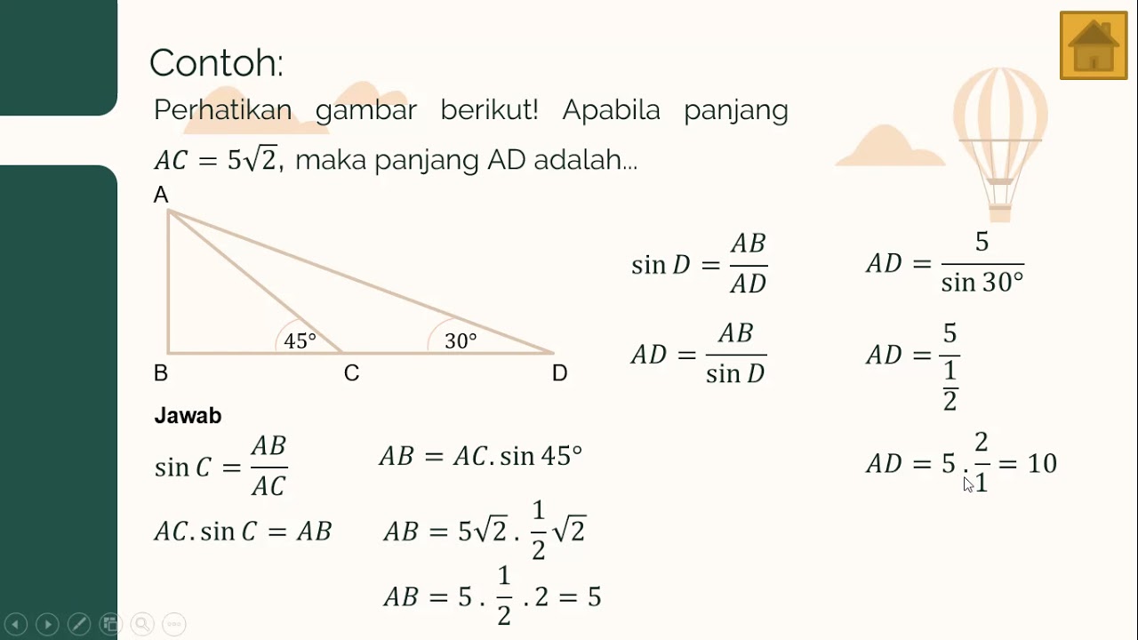 APLIKASI TRIGONOMETRI - SUDUT ELEVASI DAN DEPRESI