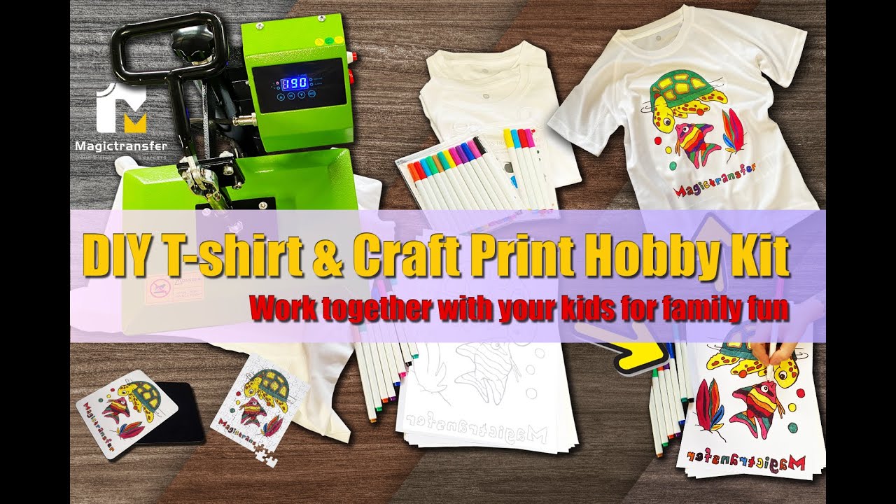 DIY T-shirt & Craft Print Hobby Kit -Suitable for DIY at home or school with Kids