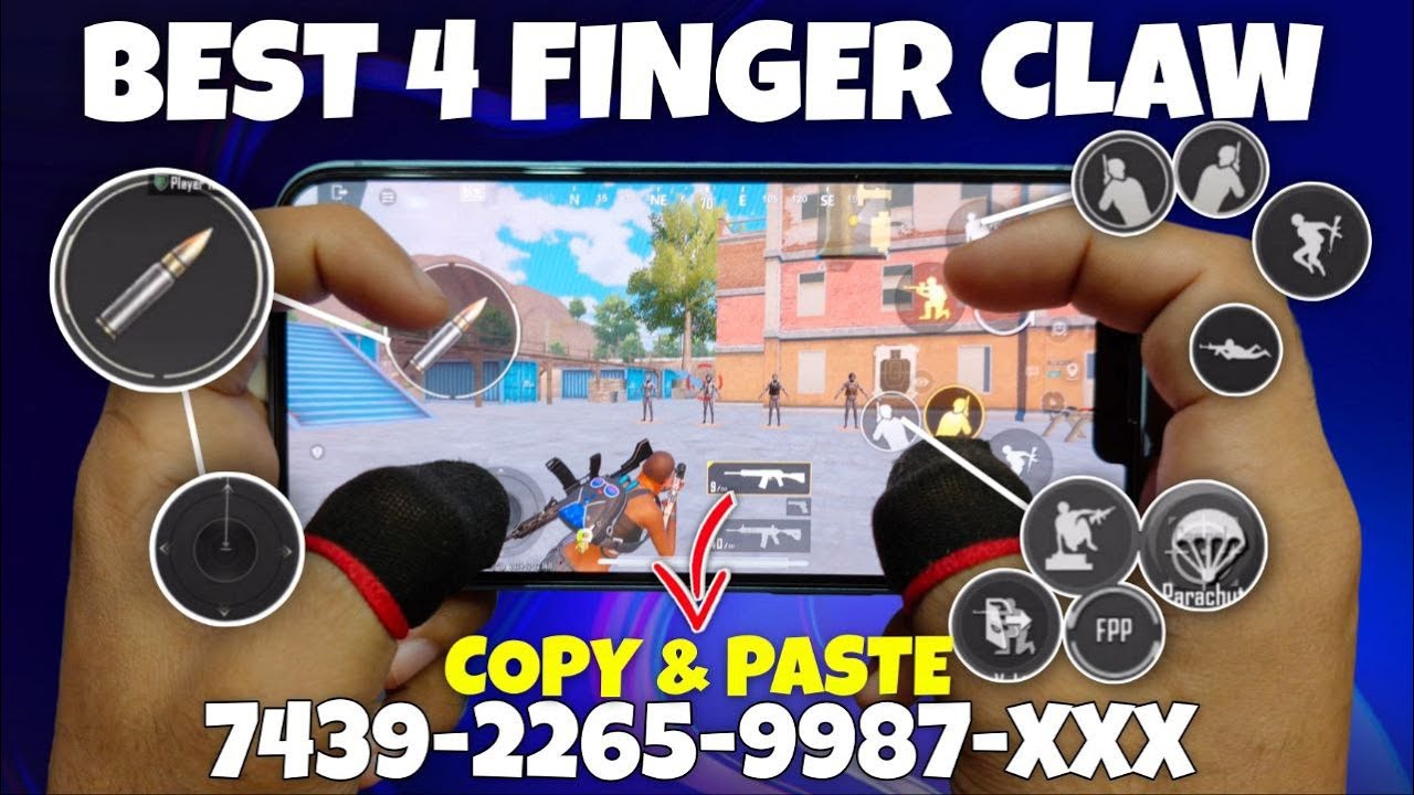 BGMI/PUBG MOBILE BEST 4 FINGER CLAW CONTROL CODE COPY PASTE | 4 FINGER CLAW | TIPS AND TRICKS