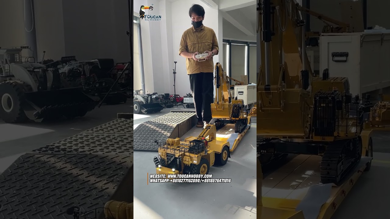 ULTIMATE LOAD TEST: 1/20 RC TRAILER PULLS 50KG EXCAVATOR! 🤯