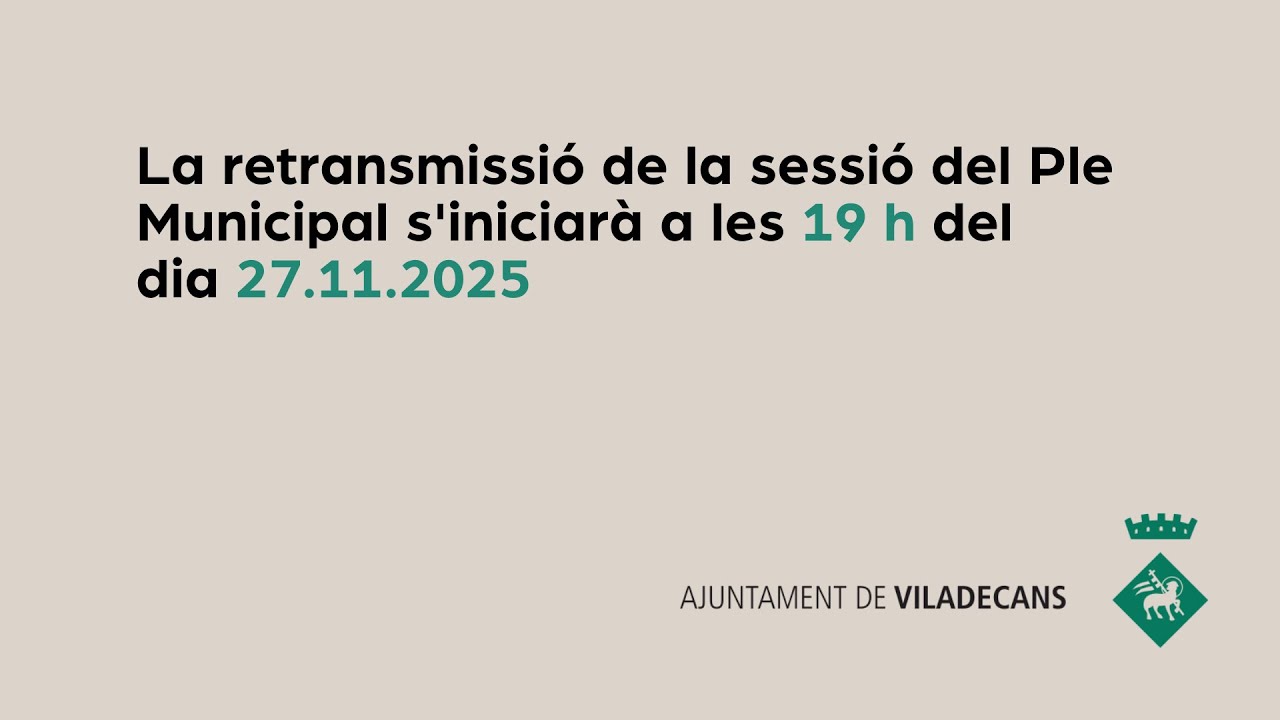 Ple municipal de novembre
