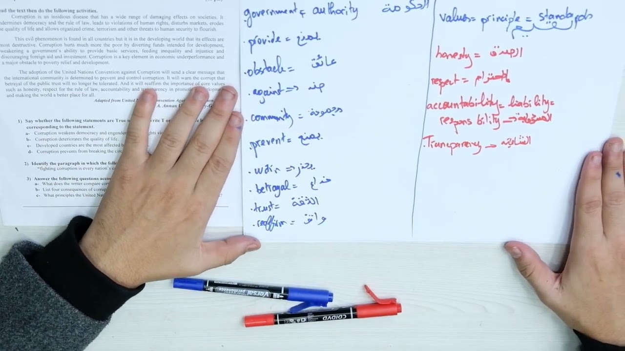 حل موضوع البكالوريا للغة الانجليزية مع الأستاذ جيار (جميع الشعب)
