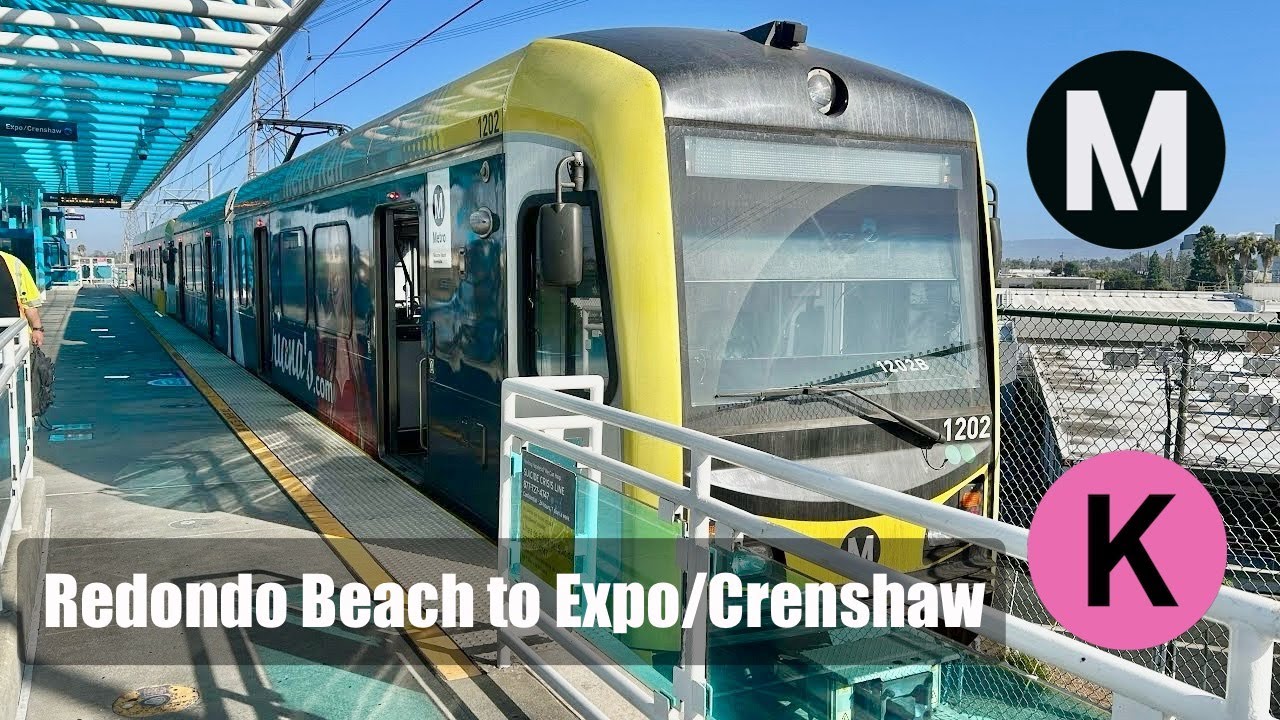 Metro K Line full journey train ride from Redondo Beach to Expo/Crenshaw