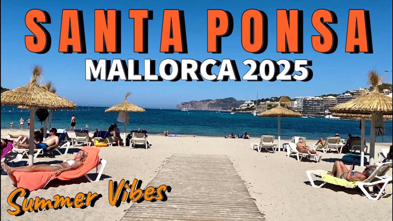Santa Ponsa🌴🏖️MALLORCA island♥️ NEW Shopping & Beach XXL Walk 2025 spain #mallorca #british #travel