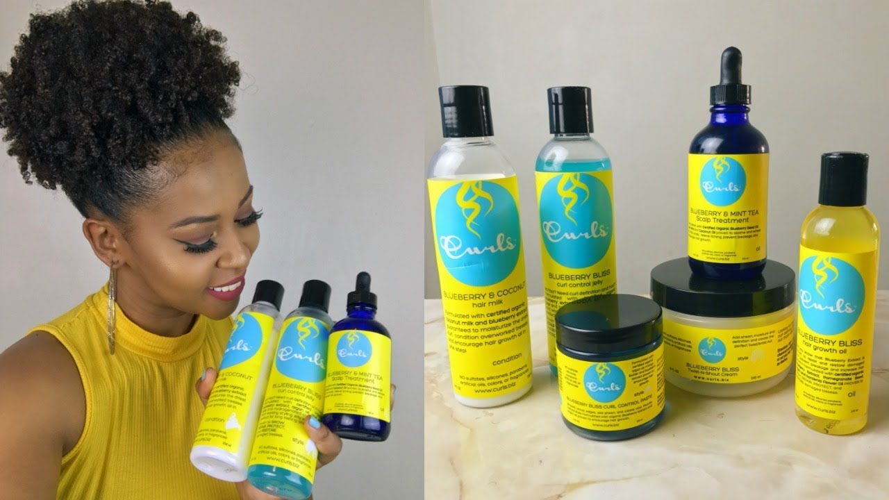 Wash n' Go on 4A Hair Using CURLS BLUEBERRY BLISS COLLECTION