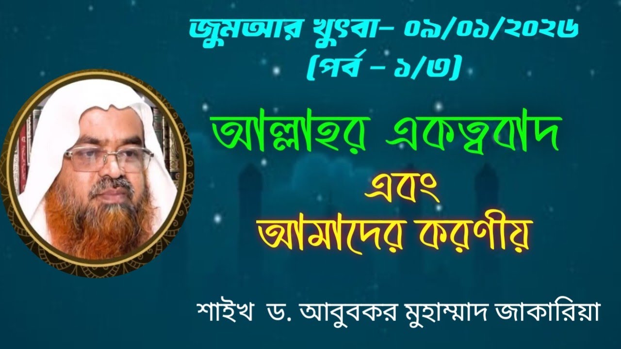 আল্লাহর একাত্মবাদ আমাদের করনীয় 