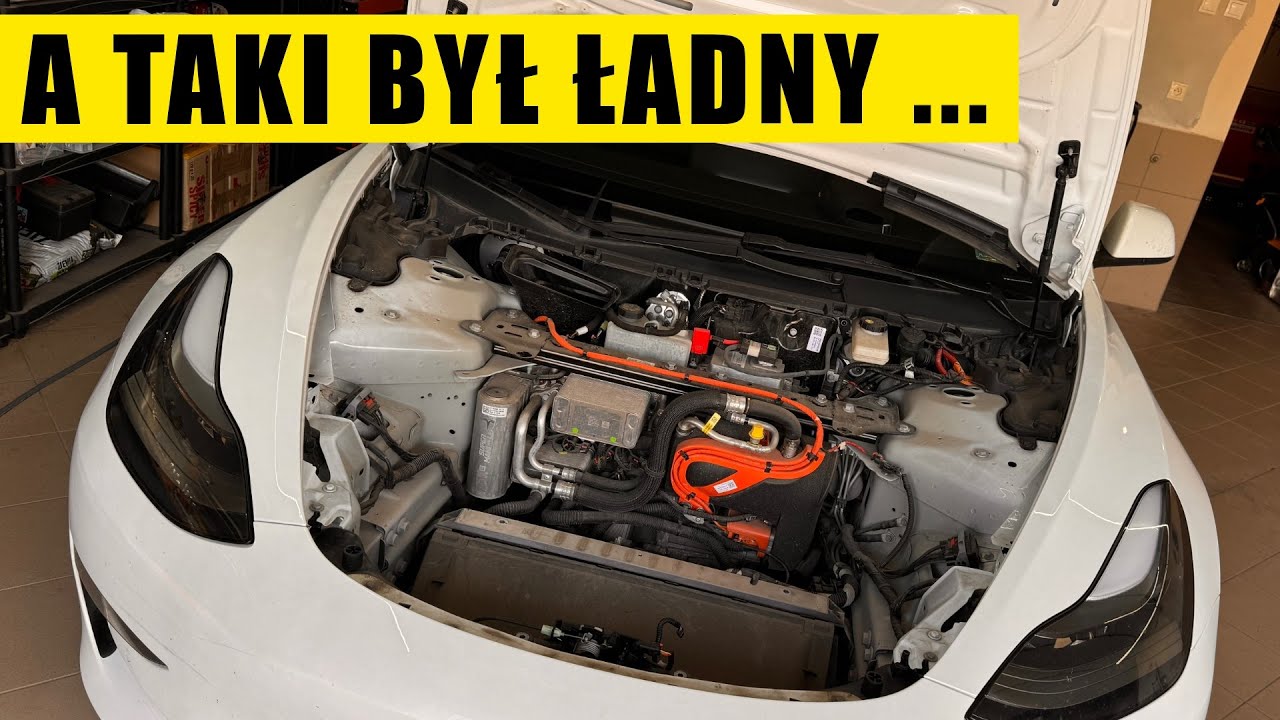 A taki był ładny, amerykański czyli TESLA 3 naprawa blacharska