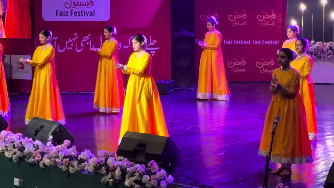 Bahar aai by Tina Sani on Faiz Aman Mela, 2025. Performance by students of LGS 1A1, Gulberg Lahore.