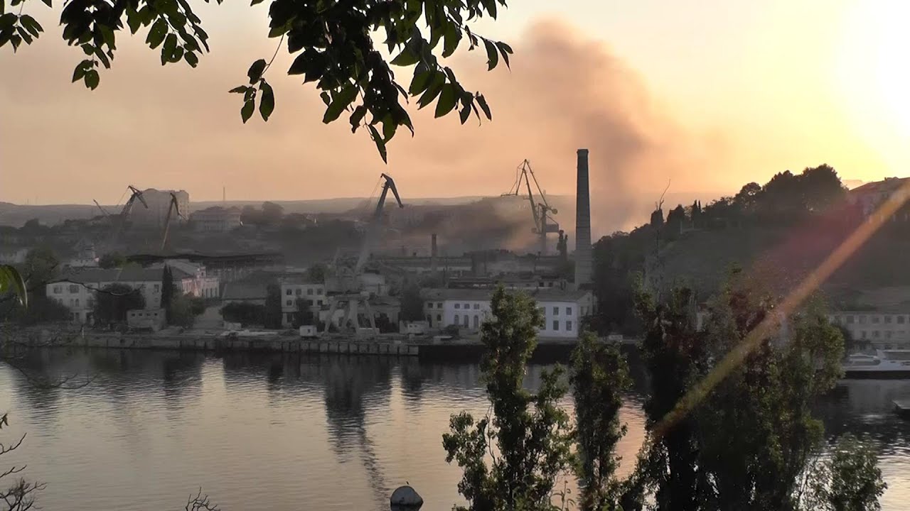 Crimean shipyard is on fire after Ukrainian attack, Russia reports