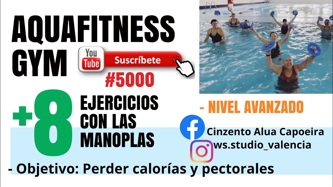 AQUAFITNESS, AQUAGYM E HIDROGINASTICA: +8 ejercicios con las manoplas - Parte 1.