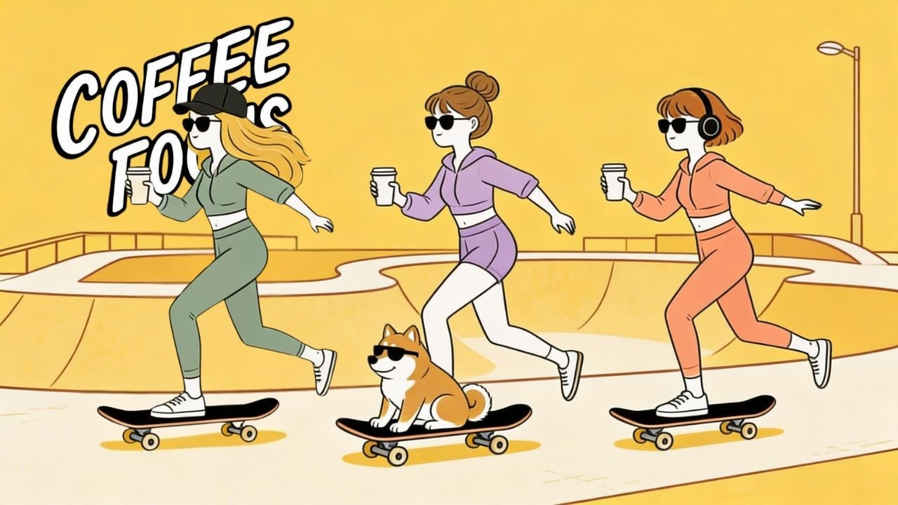 COFFEE SHOP LOFI BEATS | Расслабляющая музыка для учебы и работы | Skate Park Coffee Run