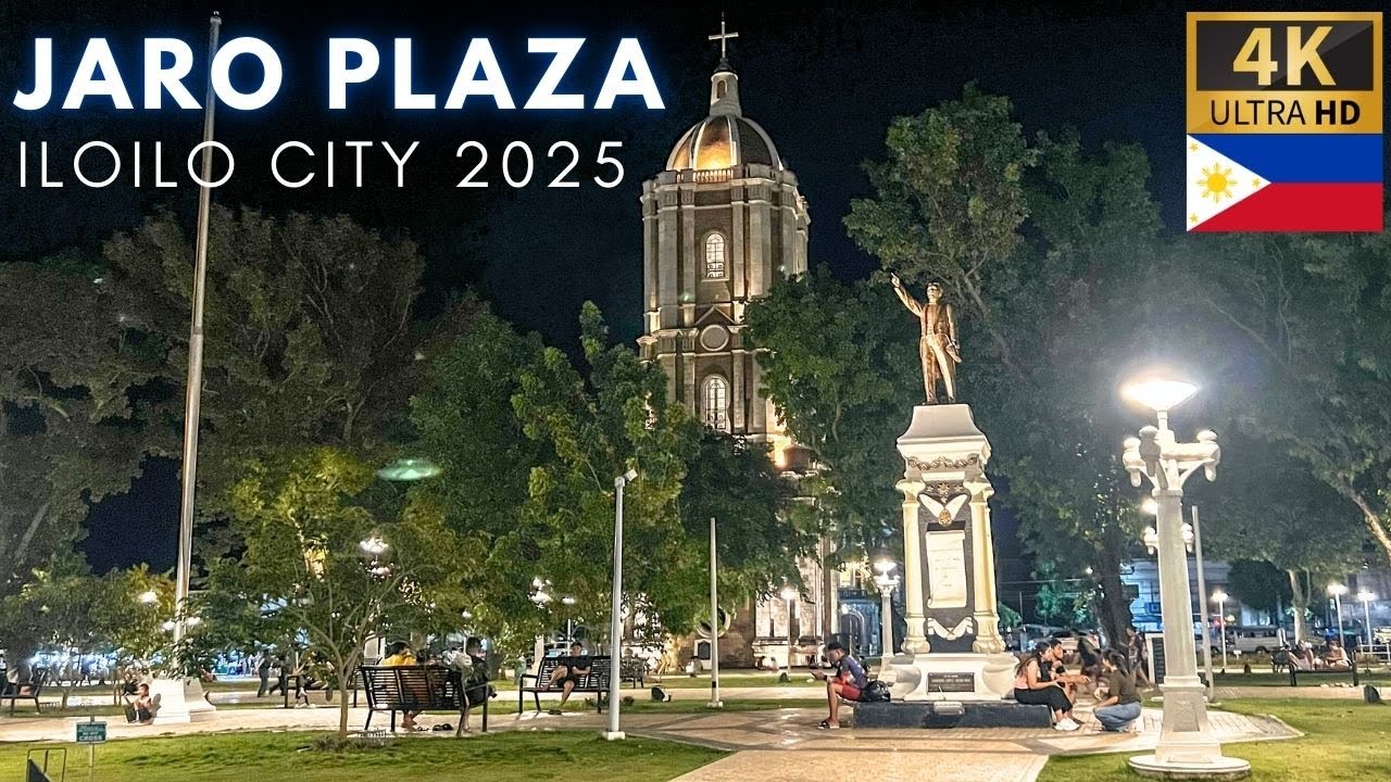 JARO PLAZA's Lively Park in ILOILO CITY [4K Night Walk] Philippines - May 2025