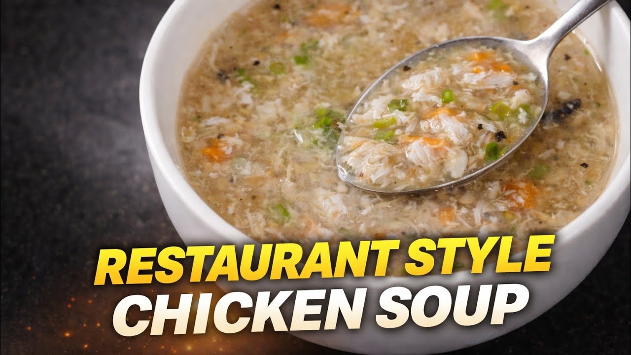 Restaurant-style chicken soup🍲🍗 |వేడి వేడి రెస్టారెంట్ స్టైల్ చికెన్ సూప్ 😋#చికెన్‌సూప్#ChickenSoup 