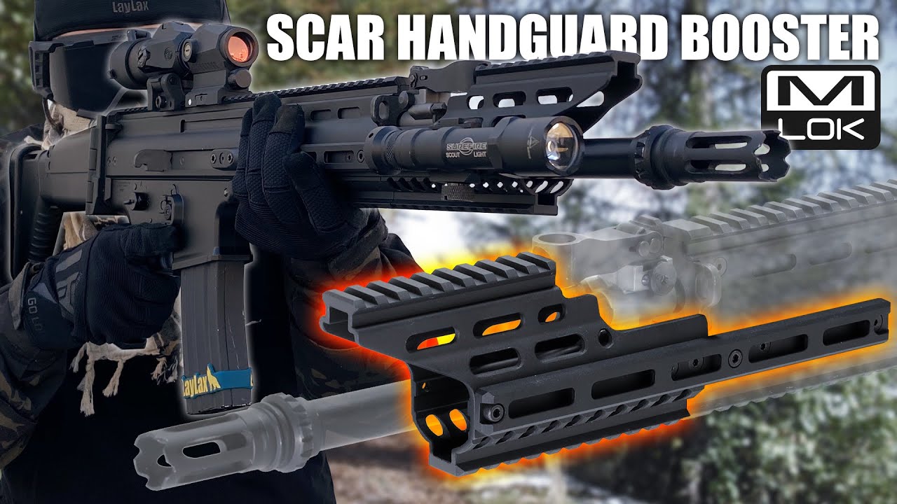 【SCARカスタム】斬新なスタイルに変貌!!  SCARハンドガード ブースター M-LOK【組込】