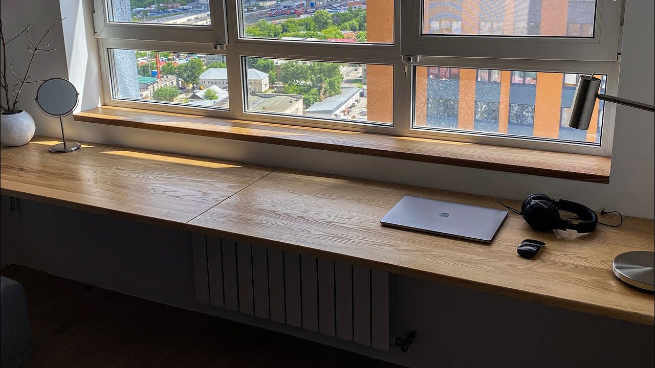 Рабочий стол у окна своими руками | DIY Floating Desk
