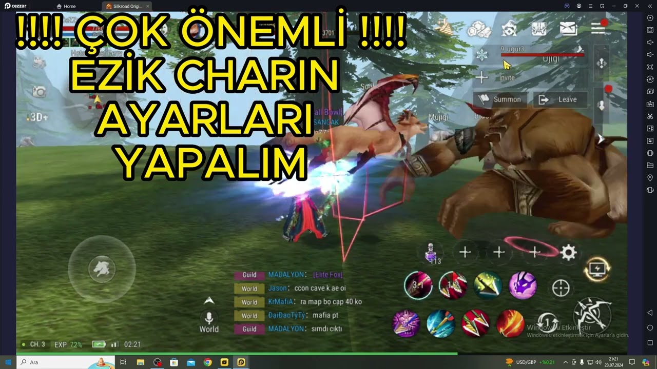 SİLKROAD MOBİLE ORİGİN EXP  BUGU   VE EZİK CHAR AYARLARI
