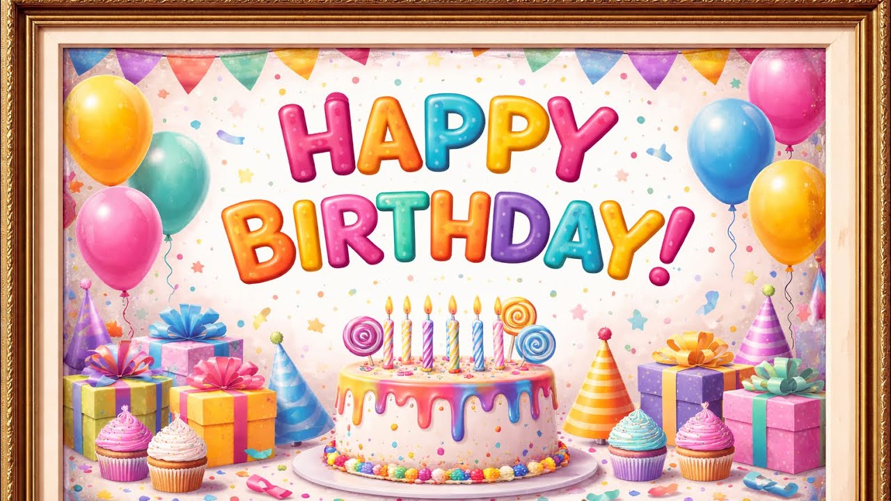 Happy Birthday Background Ambience with Music Loop