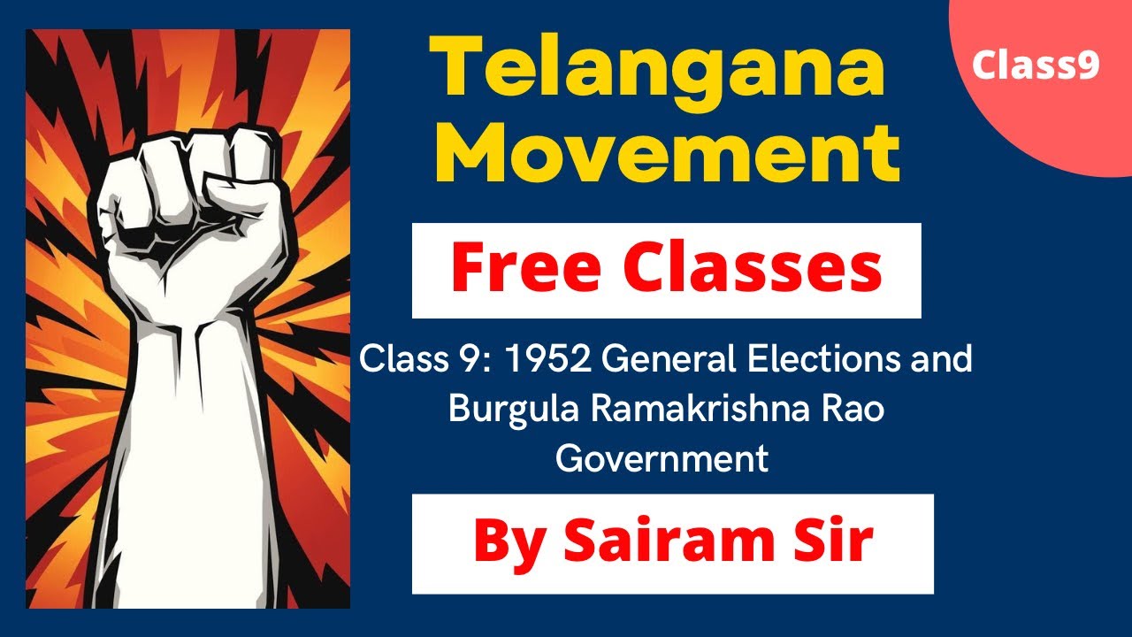 Telangana Movement FREE Class 9: Burugula Ramakrishna Rao Administration | TSPSC | Group 1,2,SI