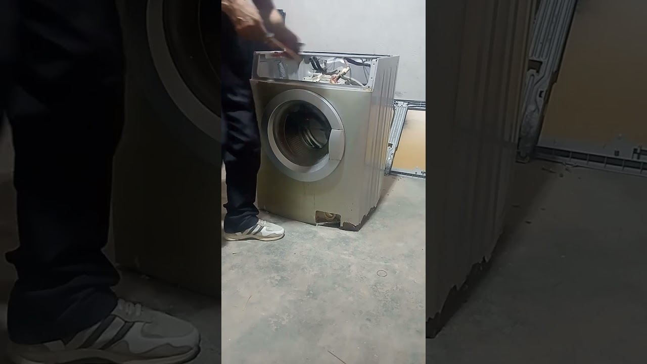 فتح وتفكيك غسالة الملابس لأجل إصلاحها وتبديل  الحوض الداخلي démontage lave linge 