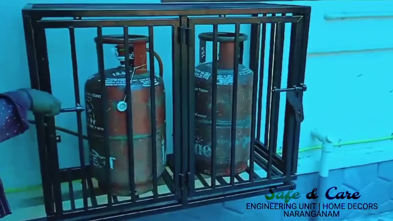 LPG Cylinder cage Outdoor (Double Cylinder cage)/Safe & Care ENGINEERING UNIT/HOME DECORS. #gas