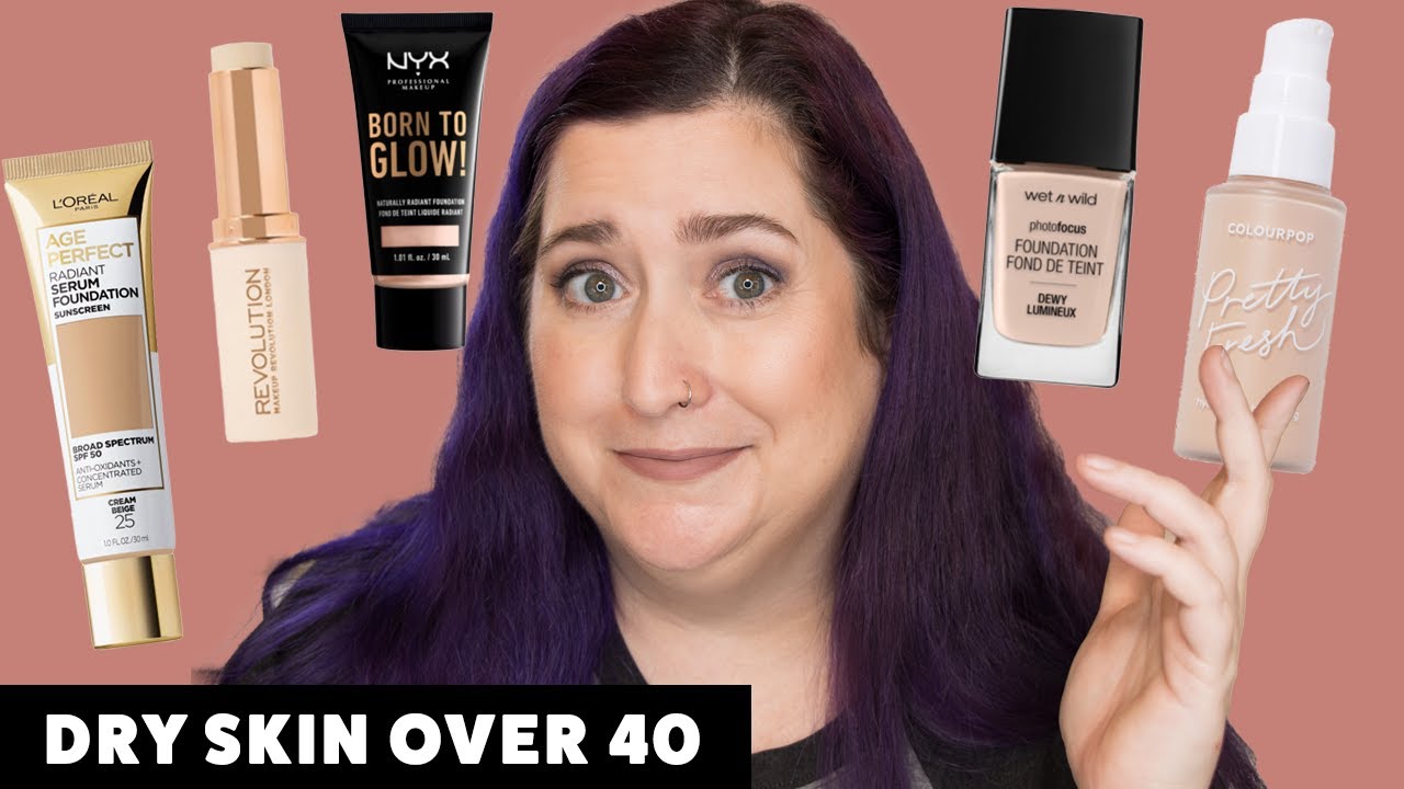 TOP 5 DEWY DRUGSTORE FOUNDATIONS | Marathon of Reviews!